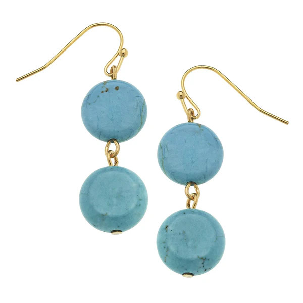 Double Turquoise Drop Earrings | Susan Shaw