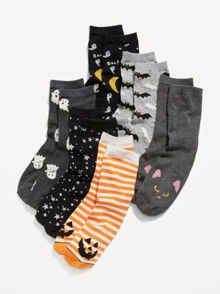 Printed Crew Socks 6-Pack for Girls | Old Navy (US)