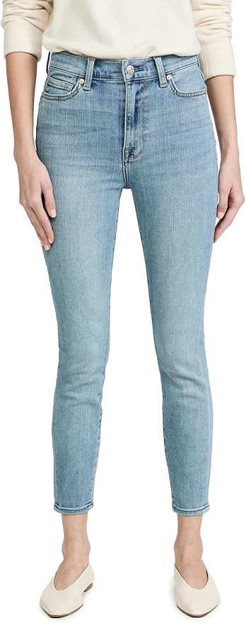 7 For All Mankind Women's High Rise Ankle Skinny Jeans | Amazon (US)