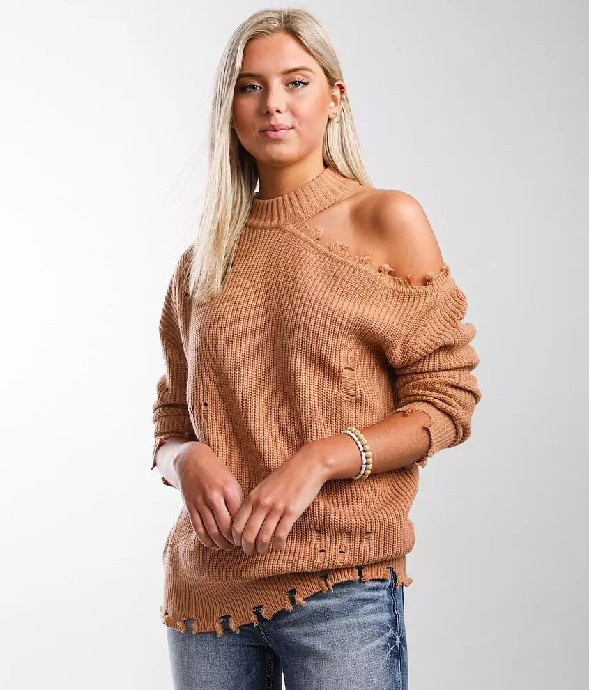 Cut-Out Shoulder Sweater | Buckle