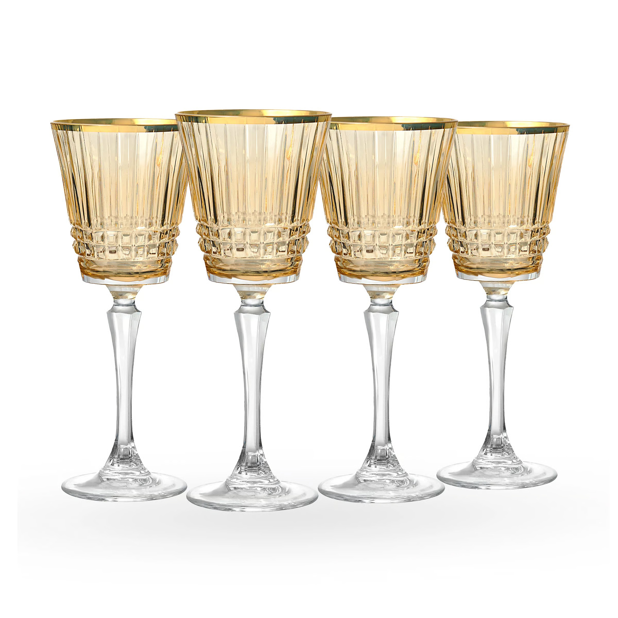 Cristine Gold Rim White Wine Glass, Set Of 4 (Set of 4) | Wayfair North America