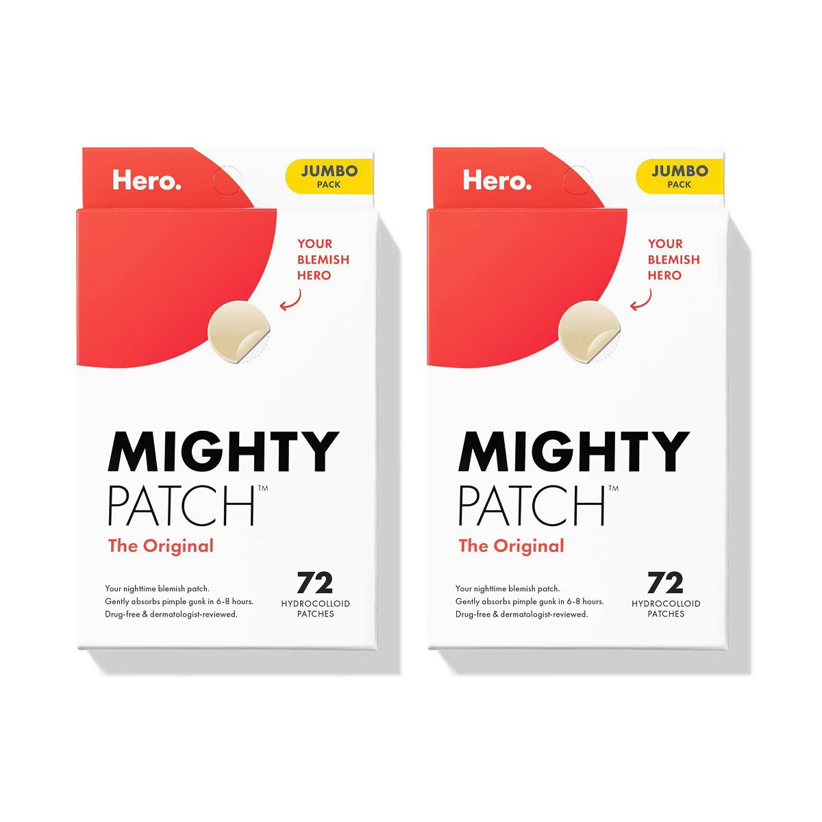 Hero Cosmetics 2 Pack/72ct Each Cosmetics Mighty Patch Original Acne Pimple Patches | Target