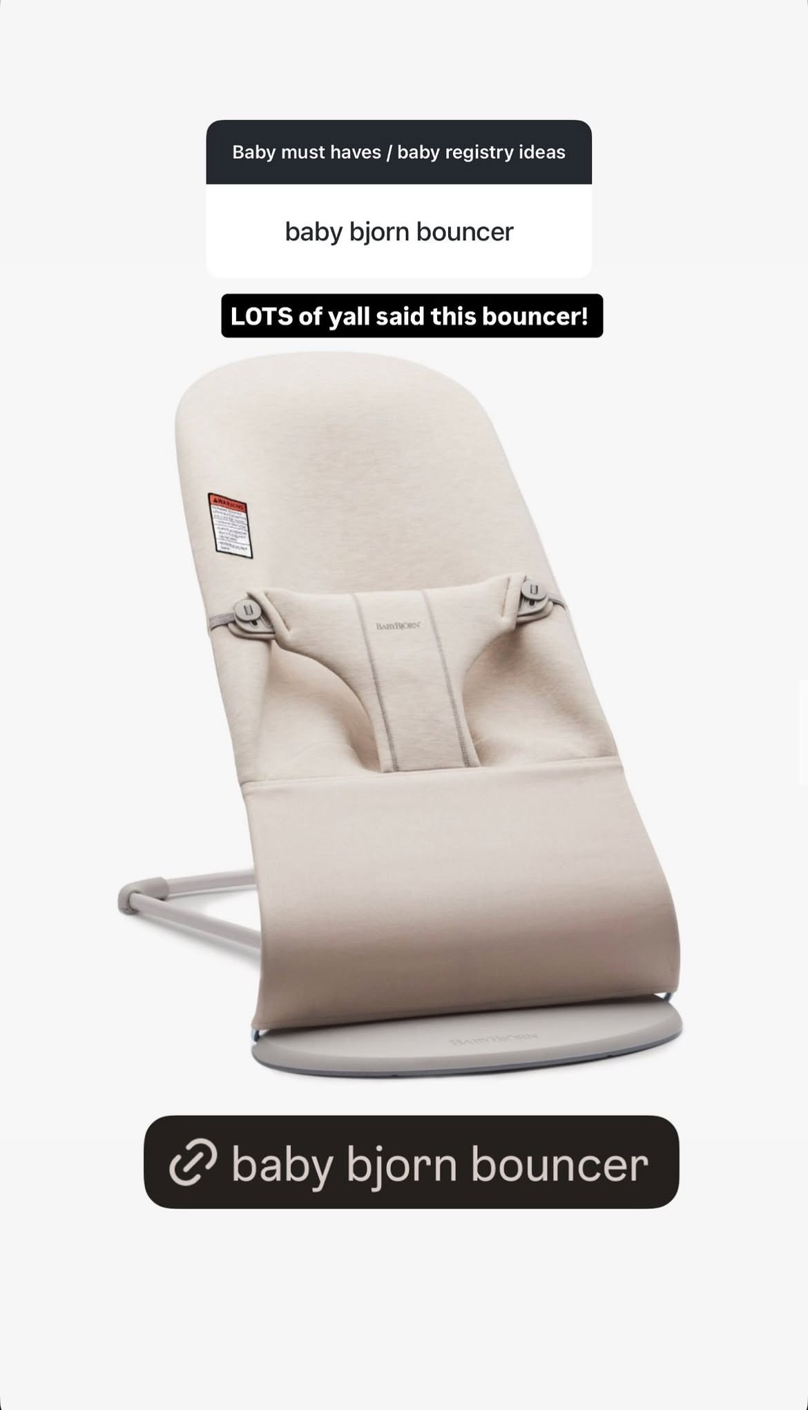 Baby Rec - Baby Bjorn Bouncer

Lots of you guys suggested this one!

#LTKBaby #LTKmomlife #LTKBump