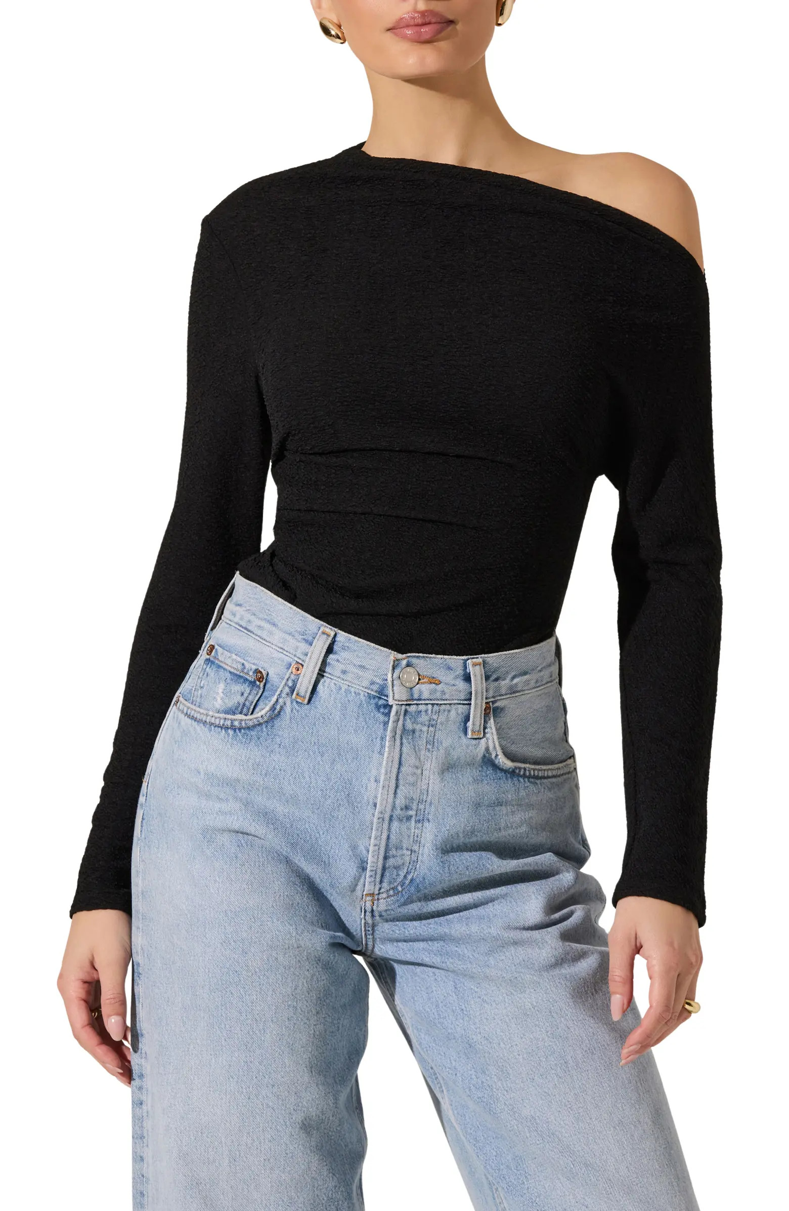 One Shoulder Textured Top | Nordstrom
