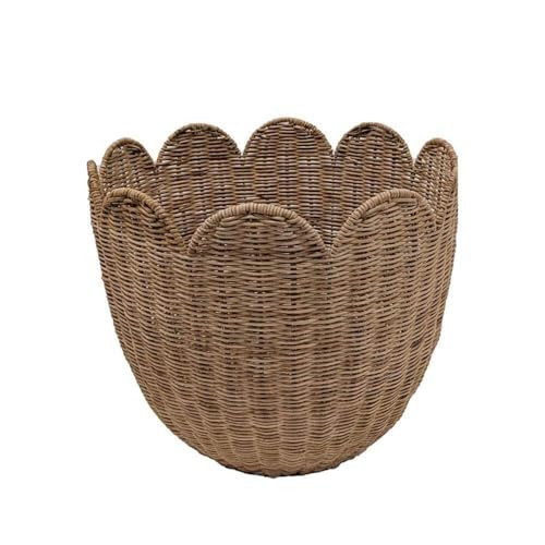 Ashland Scallop Rattan Basket, Spring Home Decor | Amazon (US)