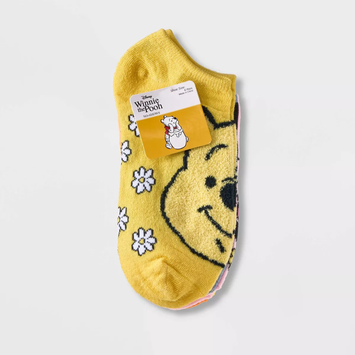 Women's 6pk Winnie The Pooh Low Cut Socks - Assorted Colors 4-10: Disney Knit Figures Eeyore Pigl... | Target