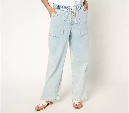 Make Your Selection: Studio Park x Amy Stran Regular Drawcord Jean- Pebble Wash | QVC