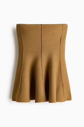 H & M - Peplum Tube Top - Beige | H&M (US + CA)