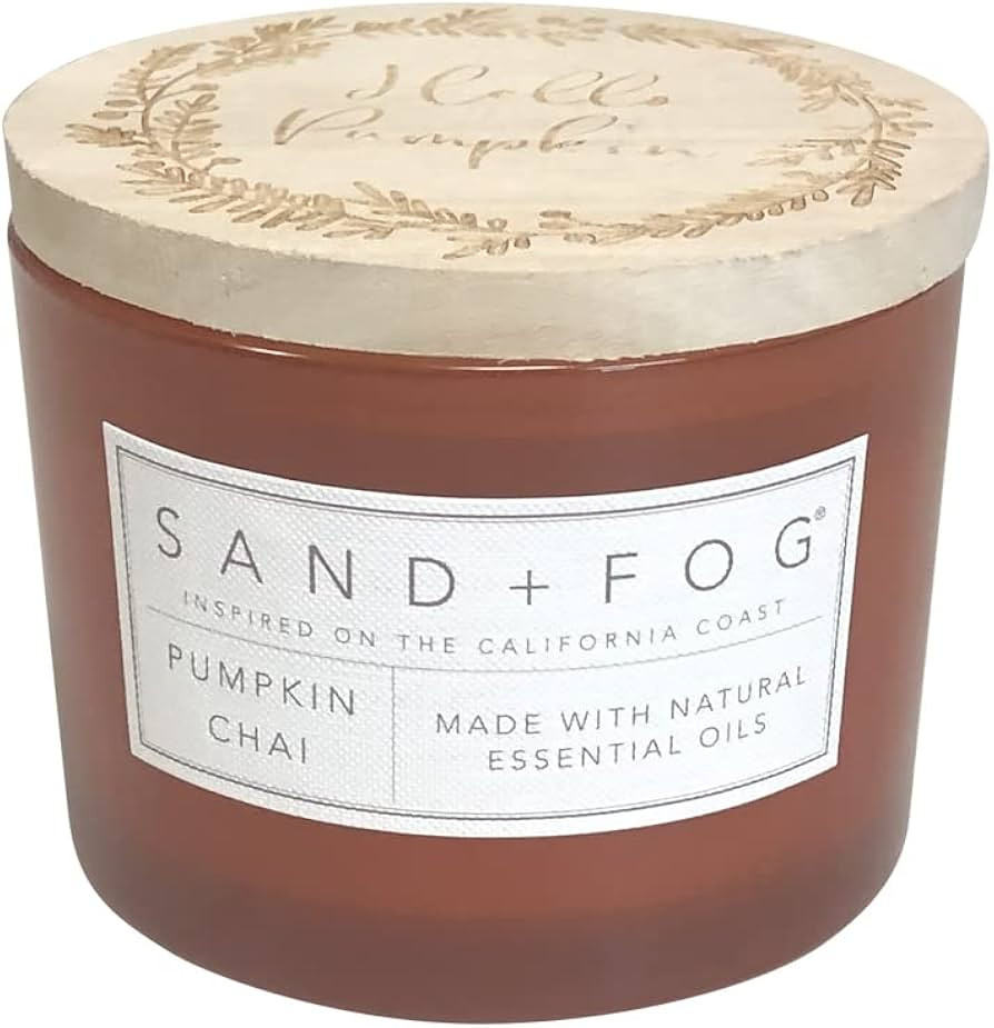 Sand + Fog Scented Candle - Pumpkin Chai – Additional Scents and Sizes – 100% Cotton Lead-Fre... | Amazon (US)