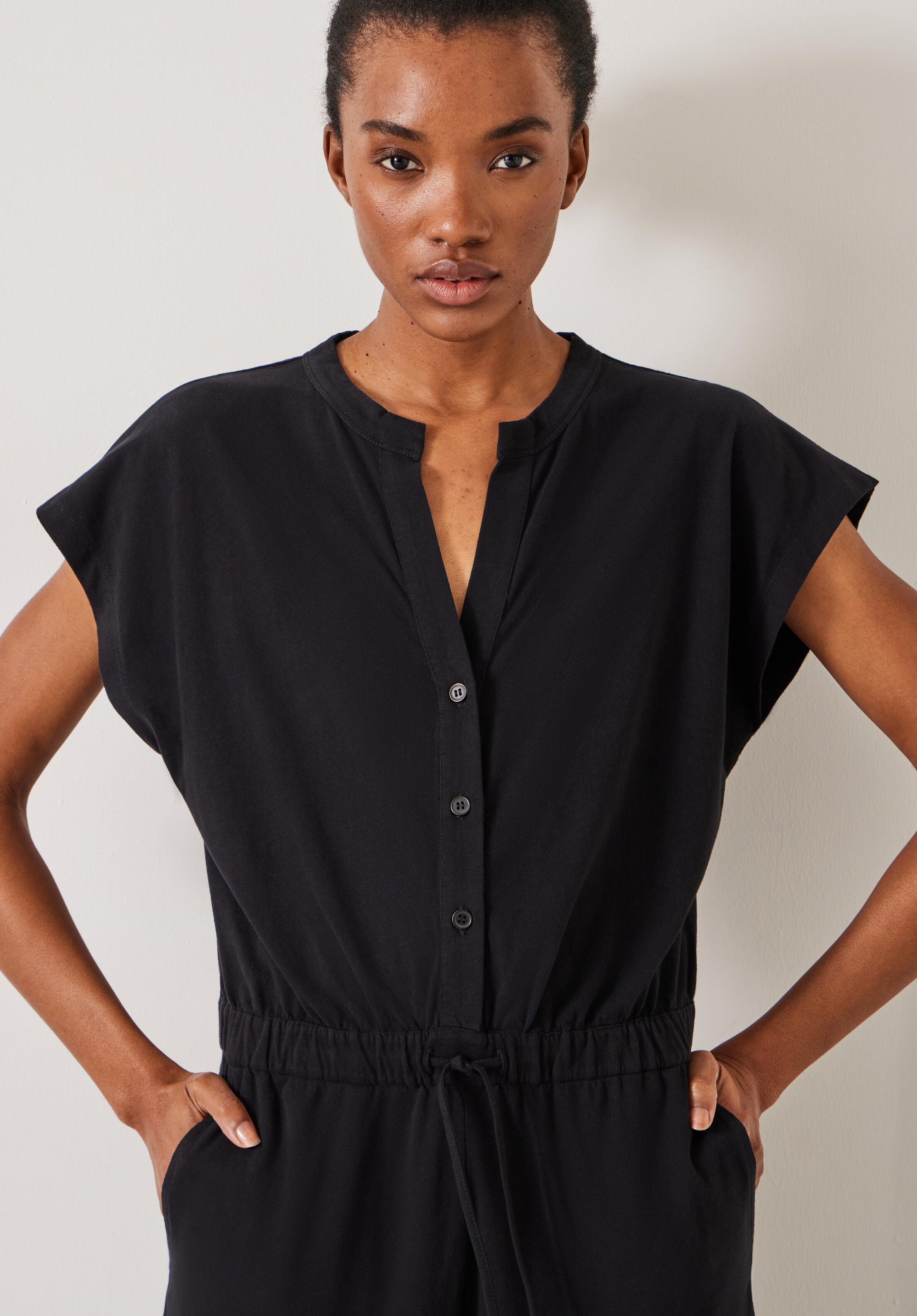 Kendall Short Sleeve Jersey Jumpsuit | Hush UK