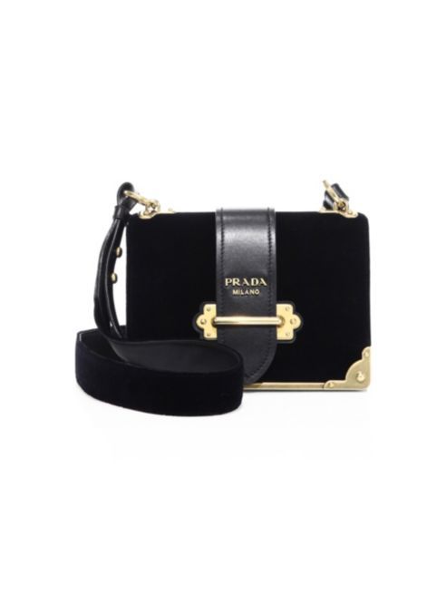 Prada - Cahier Velvet Shoulder Bag | Saks Fifth Avenue