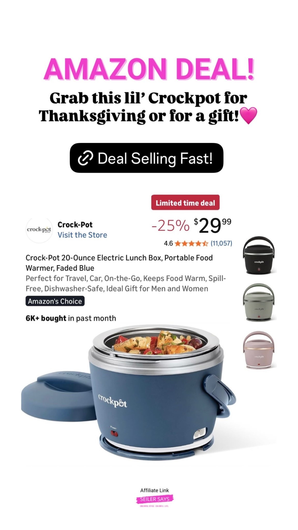 Grab this lil’ Crockpot for Thanksgiving or for a gift!🩷

#LTKCyberWeek #LTKHoliday #LTKGiftGuide