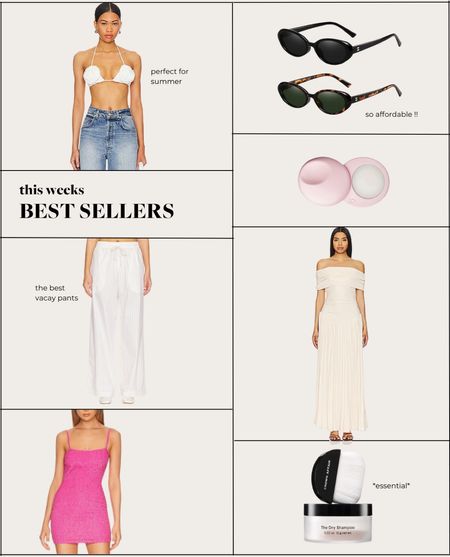 this weeks best sellers | amazon sunnies, glossier perfume, Donni trousers, revolve hot pink mini sparkle dress 

#LTKbeauty #LTKstyletip #LTKSeasonal