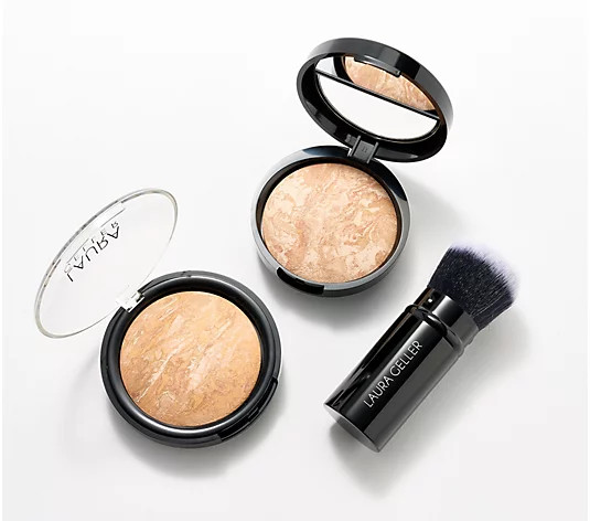Laura Geller Balance N Brighten & Balance N Glow Duo w/ Brush | QVC