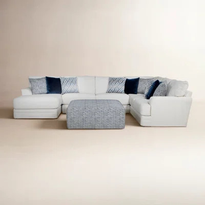 Mazekine 153" Wide Modular Corner Sectional with Ottoman | Wayfair North America