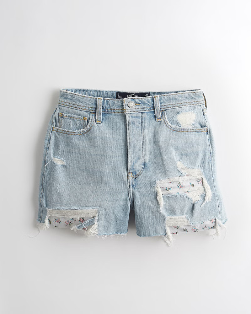 Vintage Stretch Ultra High-Rise Denim Mom Short 3" | Hollister (US)