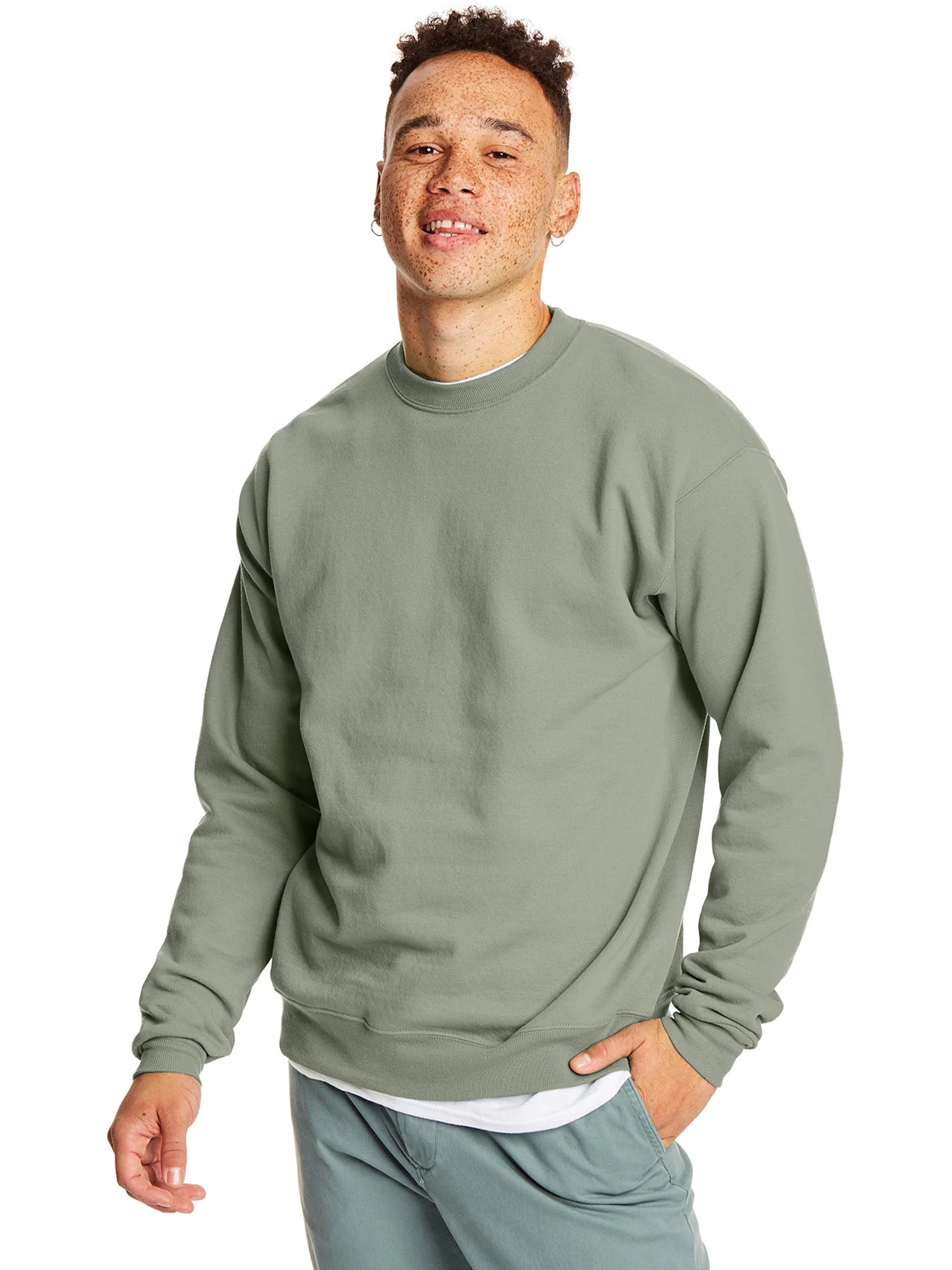 Hanes Men's and Big Men's EcoSmart Fleece Sweatshirt, Sizes S-5XL | Walmart (US)