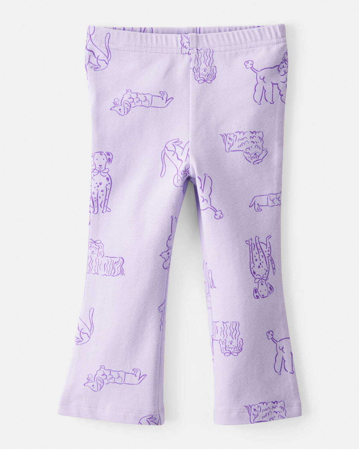 Baby Girl Dog Print Pull-On Flare Stretch Leggings - Purple | Carter's Inc