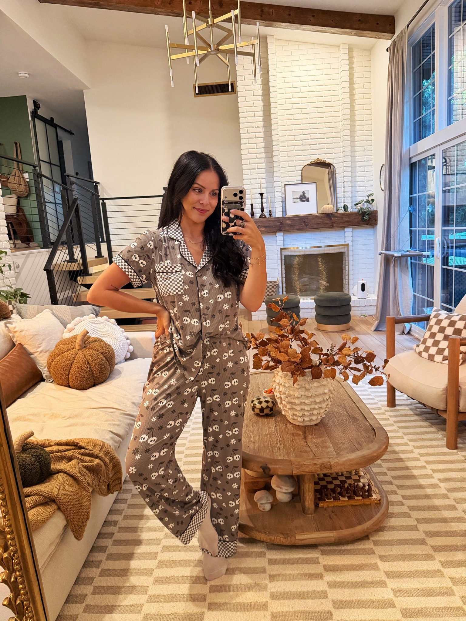 I love a good seasonal pajama and these skull ones are SO CUTE! Wearing a medium.

#LTKSeasonal #LTKHalloween