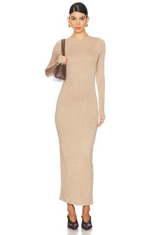 AFRM Juniper Dress in Heather Taupe from Revolve.com | Revolve Clothing (Global)