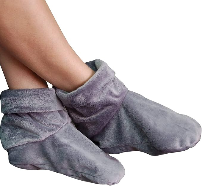 Mars Wellness Heated Microwavable Foot Booties - Microwavable Slippers - Herbal Hot/Cold Deep Pen... | Amazon (US)