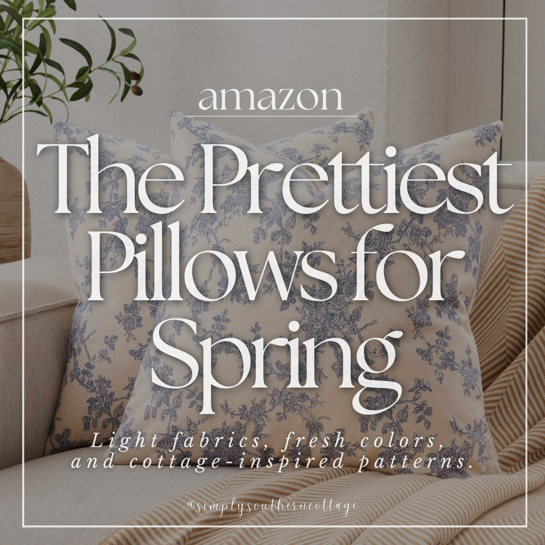 The prettiest pillows for spring. Light fabrics, fresh colors, and cottage inspired pillows!
-
-
-
home decor, spring decor, spring pillows, amazon decor, spring inspired decor, flowers, bunnies, pillows, decorative pillows, amazon home decor 

 #LTKSeasonal #LTKHome