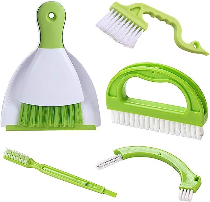 Hand-held Dustpans Grout Brush Groove Gap Cleaning Tools set, LeeLoon Household Cleaning Brushes ... | Amazon (US)