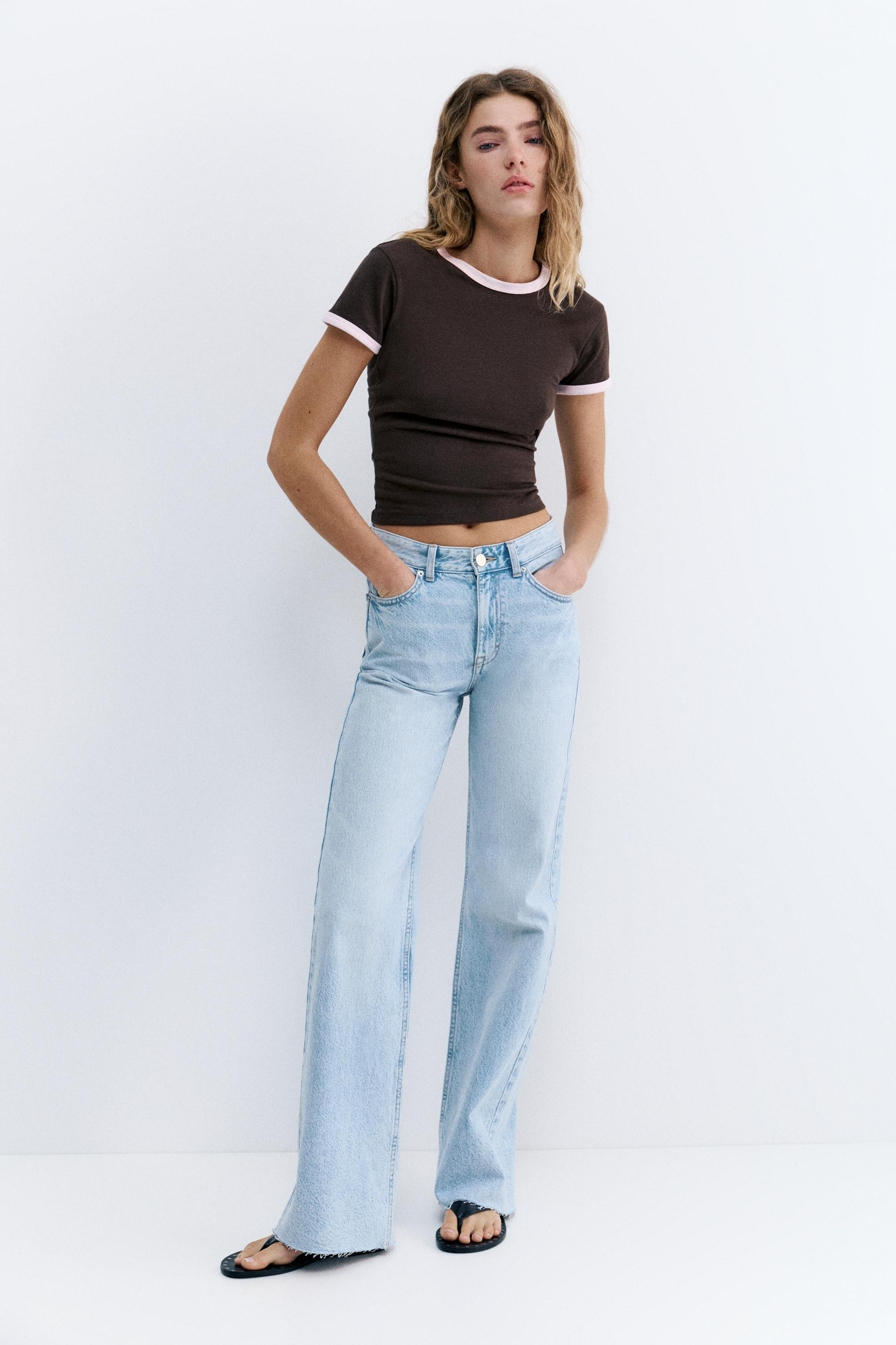 Wide Leg Jeans mit hohem Bund | Pull&Bear Deutschland | PULL and BEAR DE