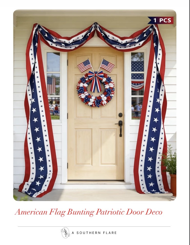 Get ready to celebrate in style with these festive 4th of July decorations! Perfect for your front porch or backyard. #PatrioticDecor #IndependenceDay