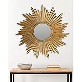 Safavieh Home Collection Josephine 33.5 x 33.5-inch Antique Gold Round Decorative Sunburst Mirror | Amazon (US)