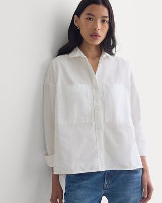 Boxy Oxford by Everlane in White, Size S | Everlane
