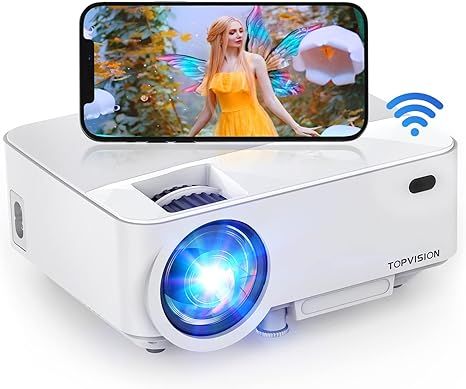Mini Projector, TOPVISION 4000LUX Outdoor Movie Projector with Screen Mirroring,Full HD 1080P Sup... | Amazon (US)