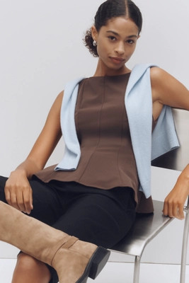 En Elly Sleeveless Waisted Top | Anthropologie (US)