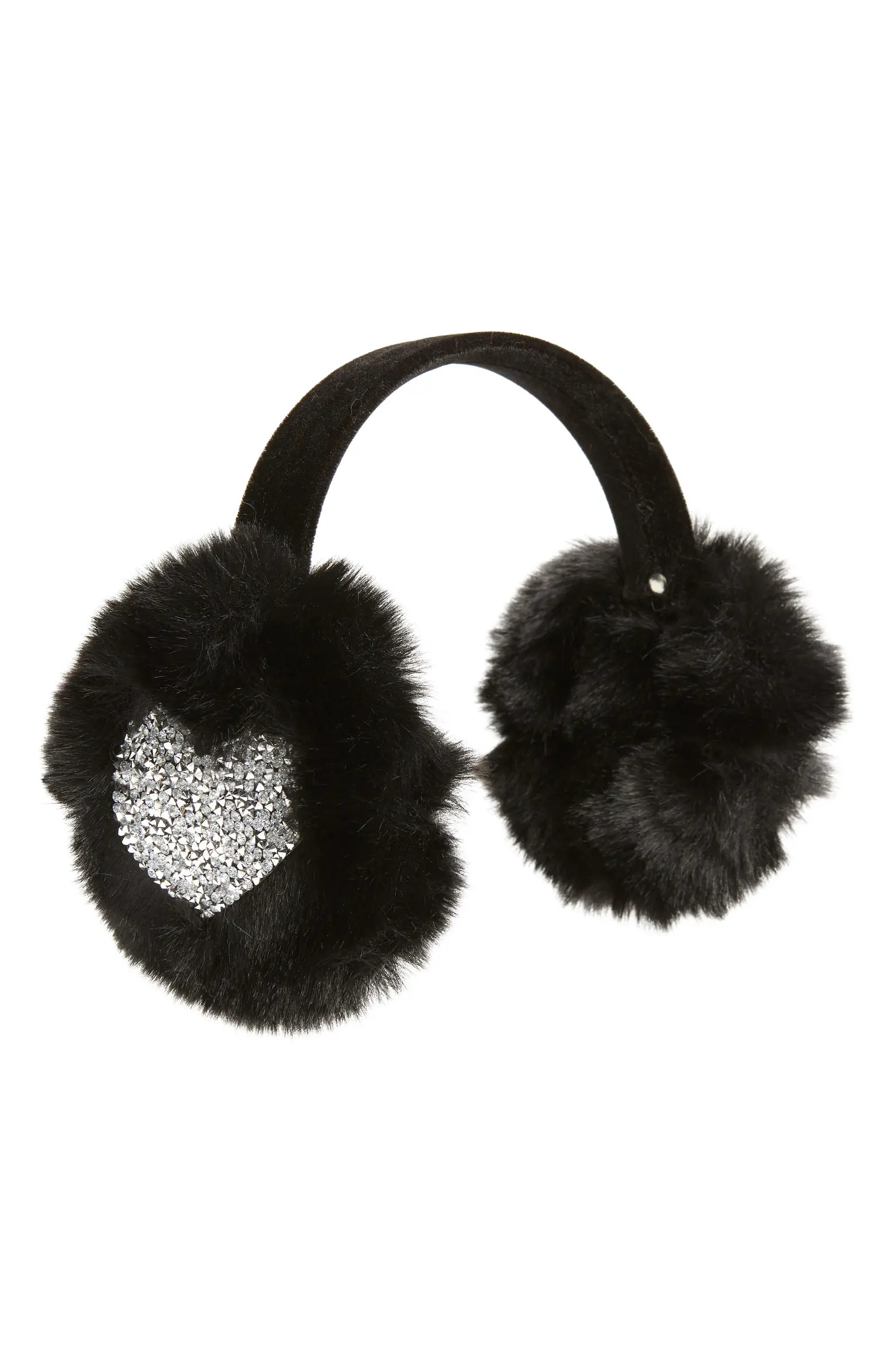 Kids' Sparkle Appliqué Faux Fur Earmuffs | Nordstrom