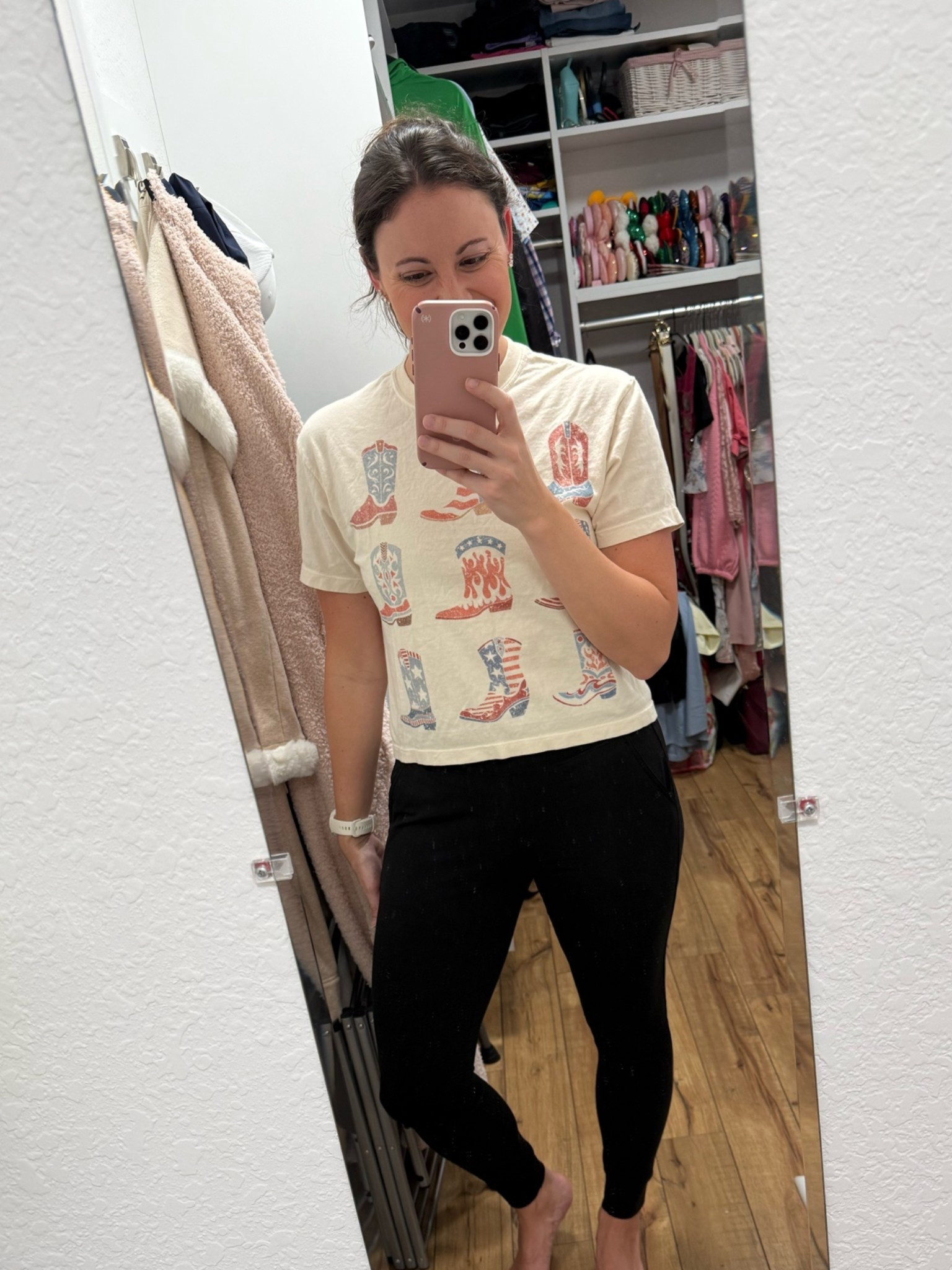 When you want to be cute, comfy and summery all at one time, you grab your American cowboy boot crop from Mountain Moverz and your Halara joggers!  Both fit true to size! @Mountain Moverz

#LTKootd #LTKgrwm #LTKActive