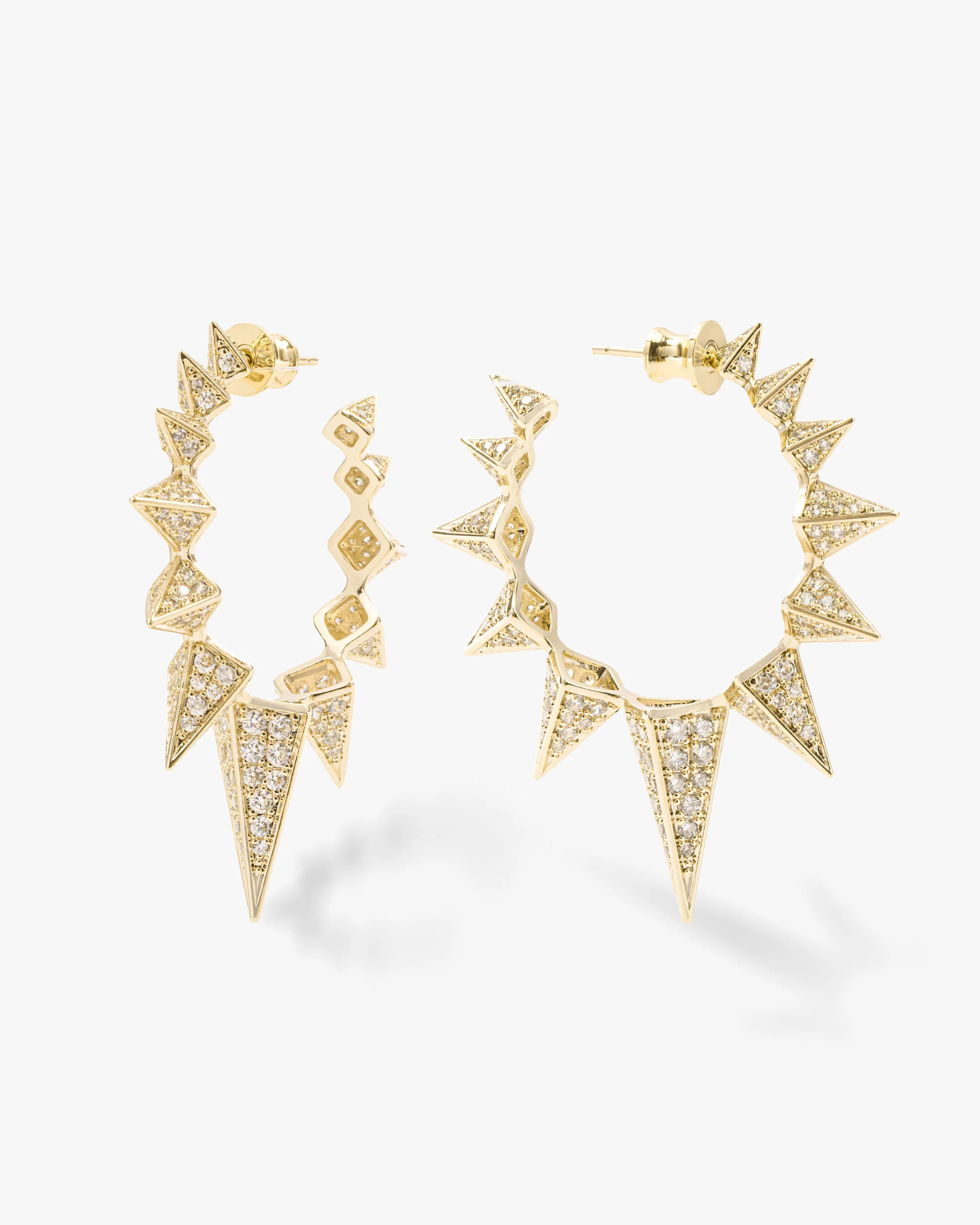 Mama Gabriella Pavè Spiked Hoops | Melinda Maria