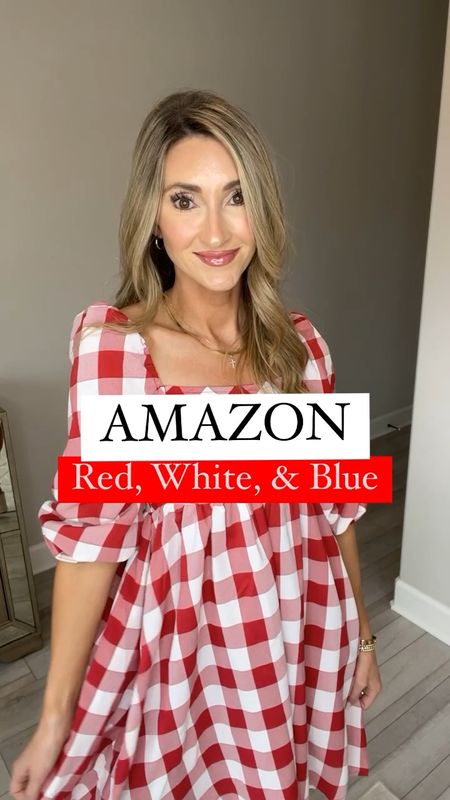 Amazon red white and blue/ patriotic looks. Memorial Day. 4th of July. All 1-2 day shipping with prime   Summer . Vacation 

#LTKstyletip #LTKunder50 #LTKFind