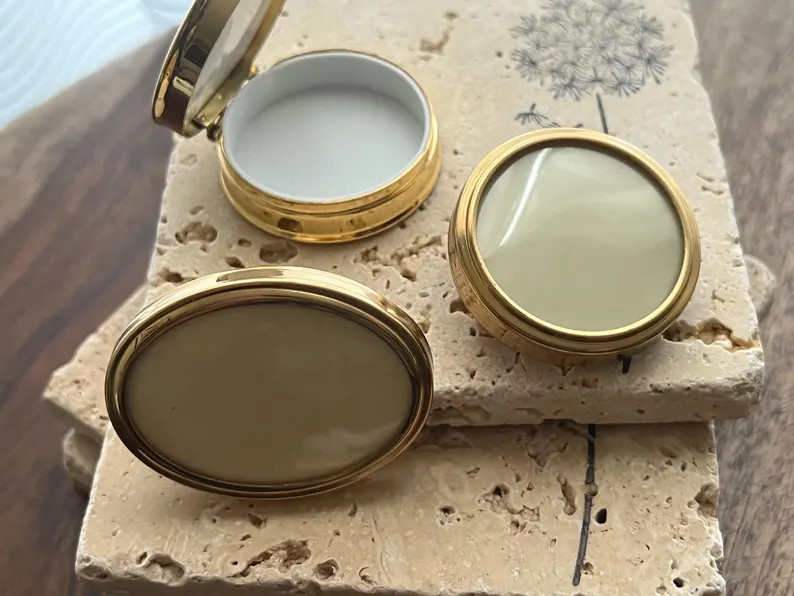 Metal, Pin Frame (round or Oval) & Metal Pill (round) Box by Framecraft. Features Customizable Li... | Etsy (Global)