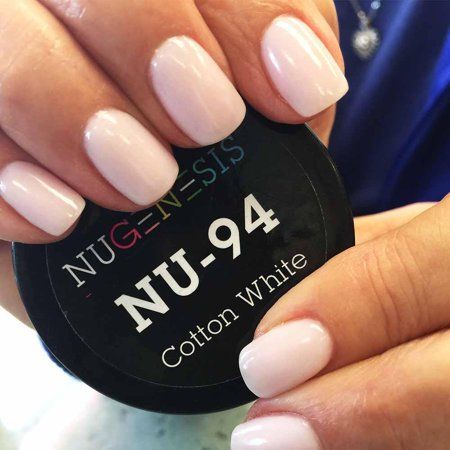 NUGENESIS Nail Color Dip Dipping Powder 1oz/jar - NU94 Cotton White | Walmart (US)