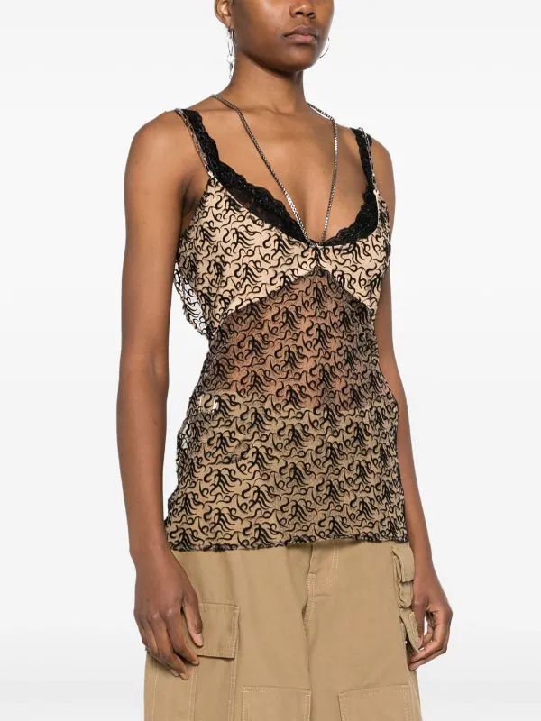 New SeasonThe Atticologo-embroidered tulle top $1,300Import duties included | Farfetch Global