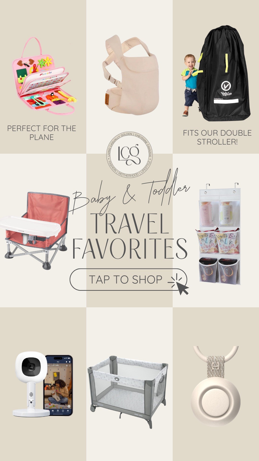 Baby & Toddler travel must haves! We love taking our pack n play, and flex stand baby monitor with us on trips! This fold up chair makes an easy portable high chair for when traveling & this activity book keeps our toddler busy on airplanes!

#LTKTravel #LTKBaby #LTKKids