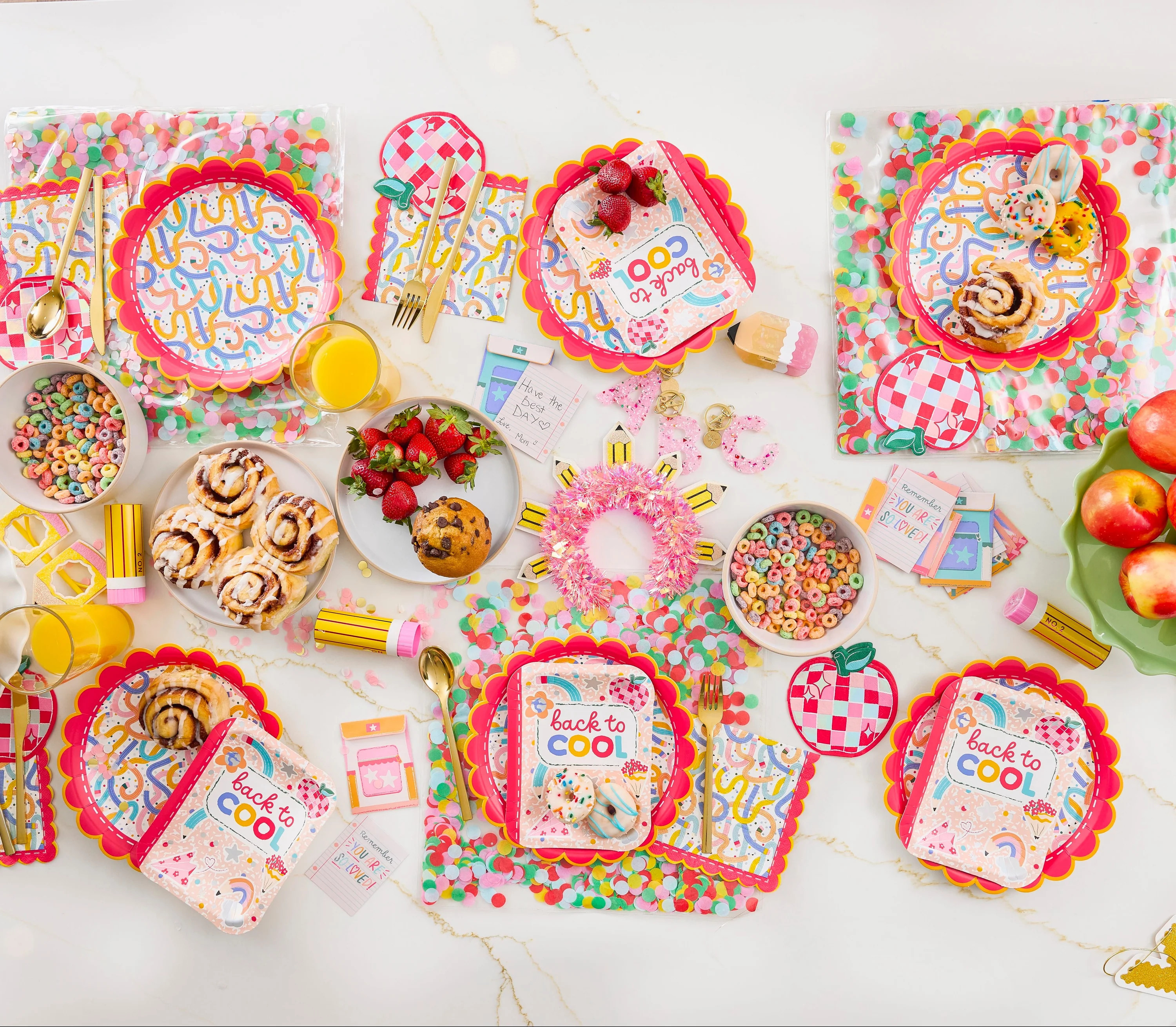'Back to Cool' Notebook Dessert Plates (8" / 10 ct) | Packed Party