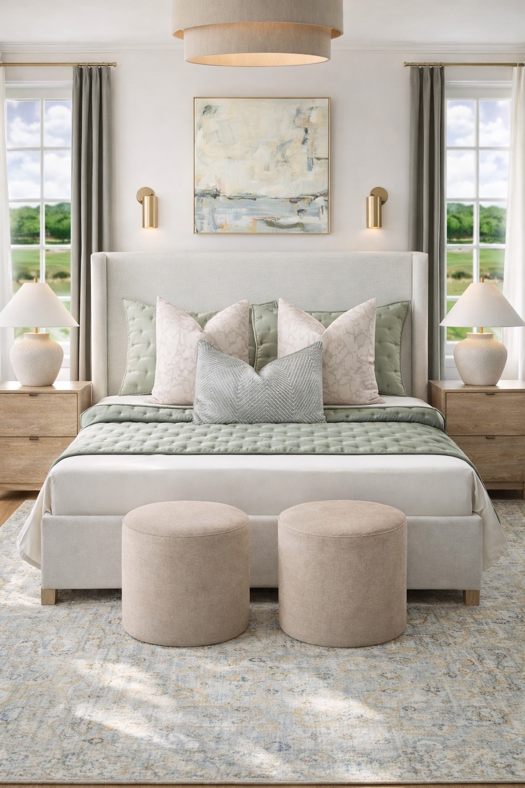 A green and serene space 

#homedecor #bedroom #bed #bedding 

#LTKSaleAlert #LTKmomlife #LTKHome