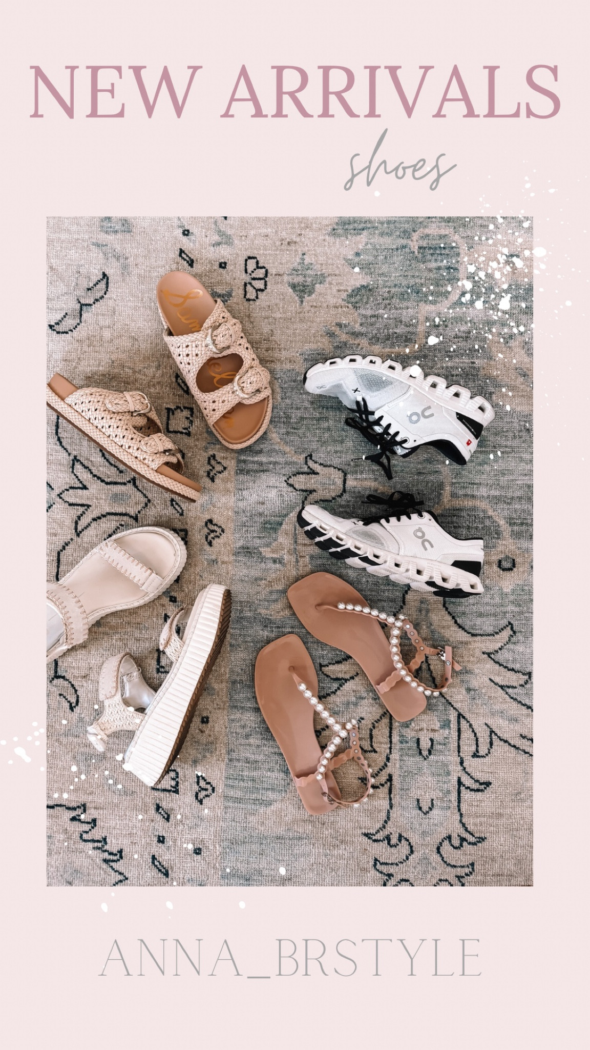 Shoes I packed for vacation, sandals , new spring shoes 