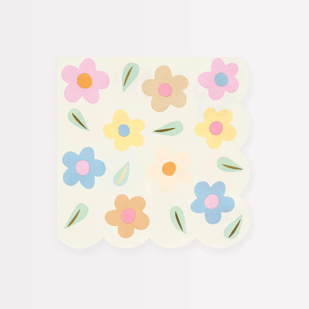 Meri Meri Happy Flowers Large Napkins | Shop Sweet Lulu