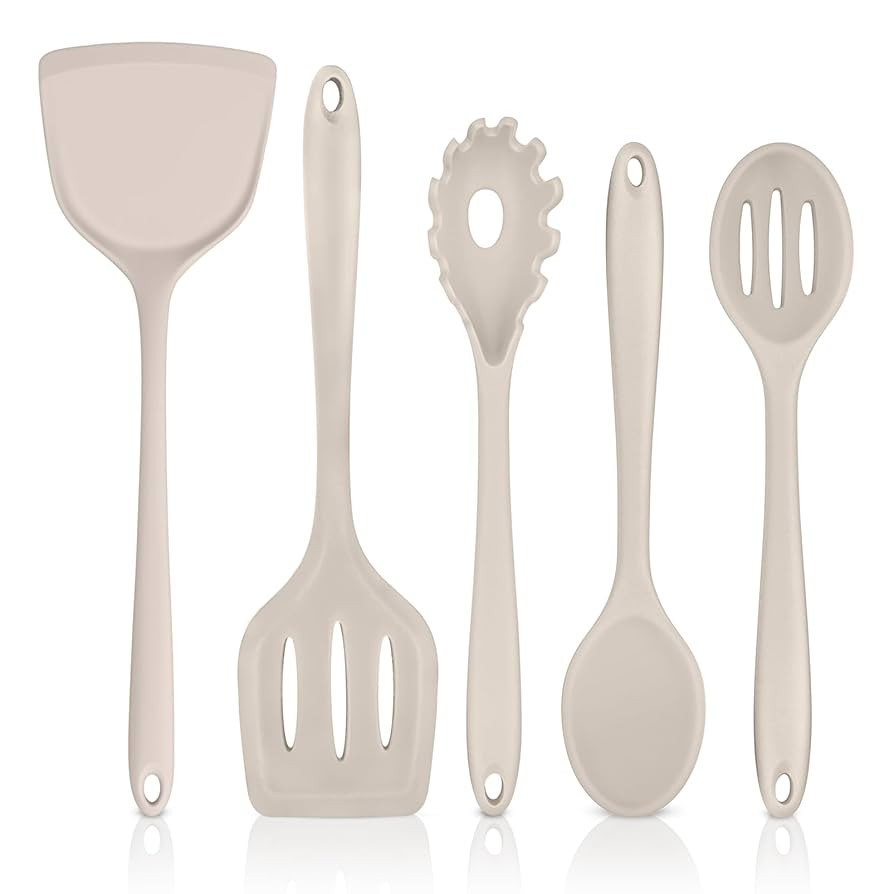 TeamFar Silicone Cooking Utensils, Kitchen Utensils Set of 5, Nonstick Cookware Tools Turners Spo... | Amazon (US)