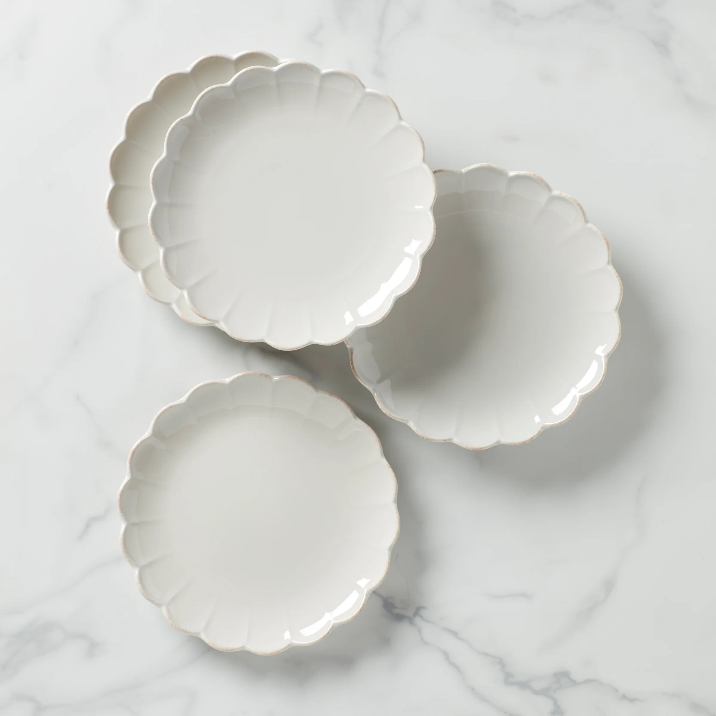 French Perle Scallop 4-Piece Accent Plate Set | Lenox