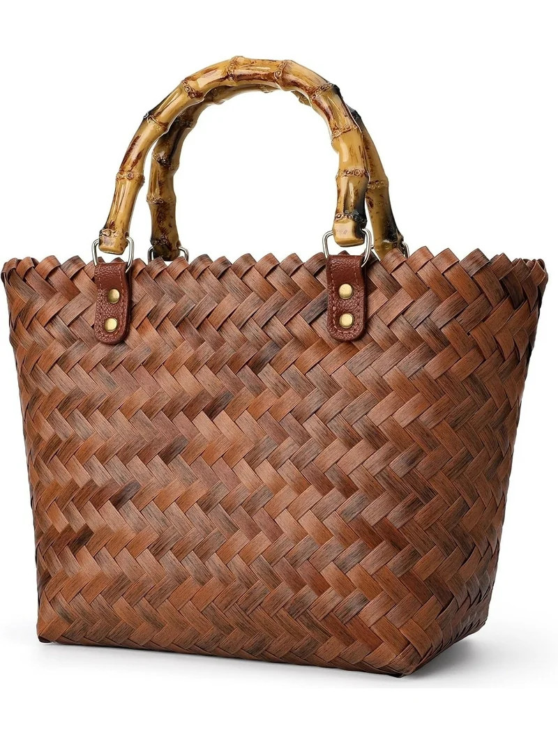 mirlewaiy Beach Bags for Women, Summer Straw Bag, Woven Straw Beach Tote Bag Shoulder Handbags-Br... | Walmart (US)