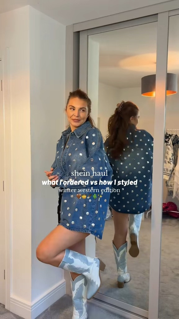 shein western haul: what I got vs how I styled 🤠 #westernfashion #westernstyling 

#LTKuk #LTKwinter #LTKjeans