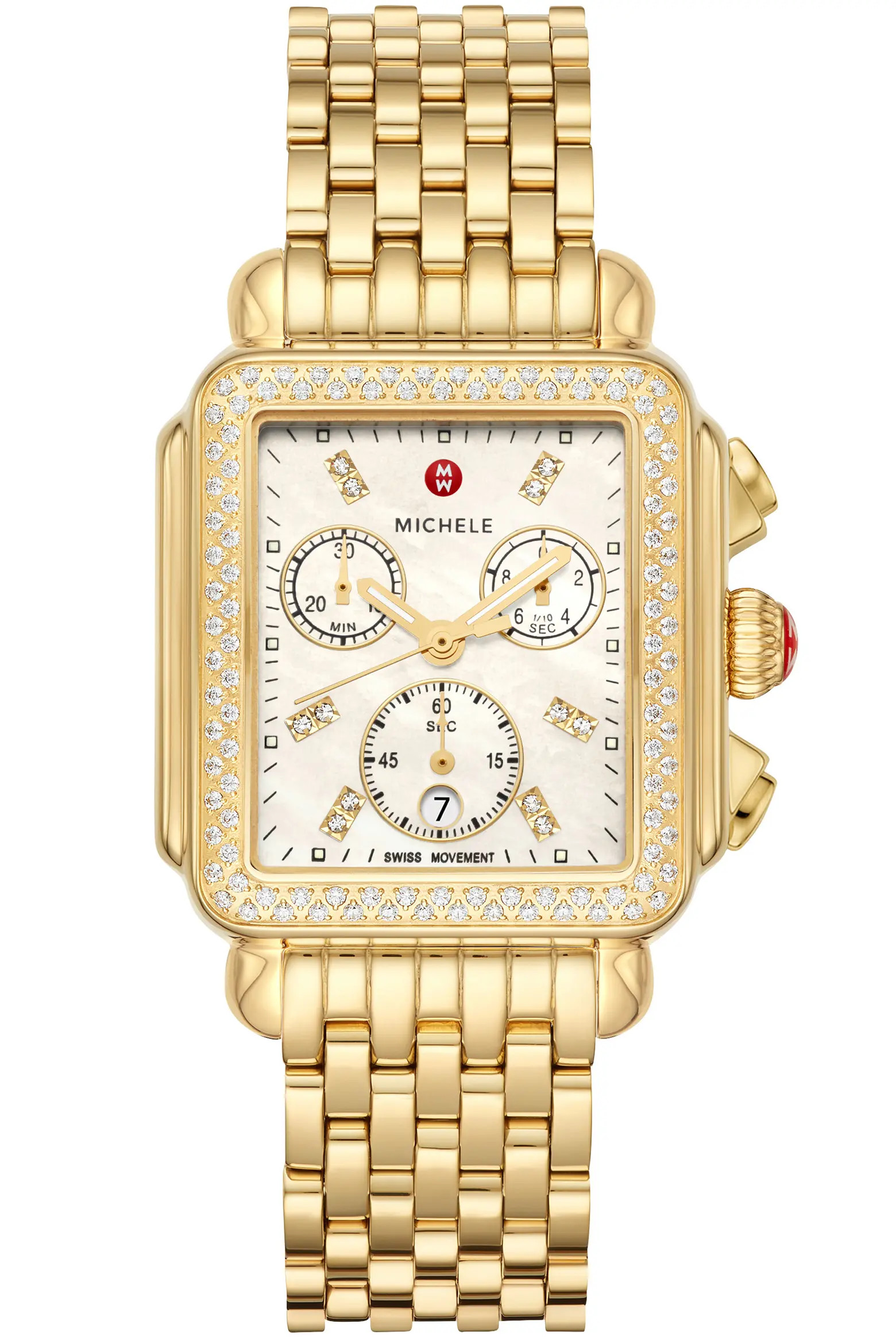 MICHELE Deco Diamond Chronograph Bracelet Watch, 33mm (Women) | Nordstrom | Nordstrom